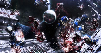 Робаут Жиллиман сражается с Несущими Слово во время атаки Калта предателями