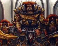 Magnus the Red with his elite Honour Guard, the Sekhmet, during the Great Crusade