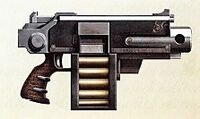 A Tigrus Pattern Combi-bolter used at the time of the Horus Heresy