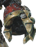 A Contemptor Pattern Dreadnought Power Fist with a built-in Storm Bolter