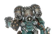 A Warhawk Jump Pack used by the Space Marine Legions at the time of the Horus Heresy. It was considered superior to many other patterns of Jump Pack used at that time.
