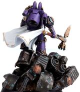 Rear view of Mark IV Maximus Power Armour with variant Jump Pack worn by Lord Commander Eidolon of the Emperor's Children Legion.