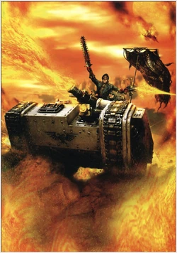 Ciaphas Cain charges into battle atop his personal .