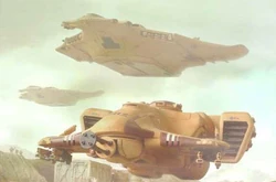 A Devilfish deployed on  during the  via overhead  Missile Destroyers.