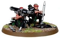 Catachan Jungle Fighters Heavy Weapons Team armed with a Missile Launcher