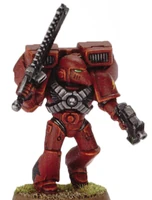 Rampagers Assault Marine with Jump Pack and armed with a chainsword and Bolt Pistol.