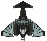 A Ravenwing Dark Talon, dorsal view