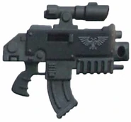 A Mark II Ultra Pattern Bolter with Dark Eye Nightscope.