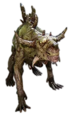 Canids infected by the  are transformed into mutant, undead Pox Hounds, like these specimens that served the   on .