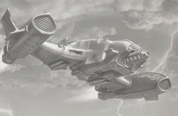 An Ares Gunship was considered a potent ground support aircraft for  infantry forces.