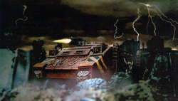 A Chaos Rhino in combat during the .