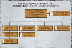 Organizational structure of a hunting shot Hammer of Dawn