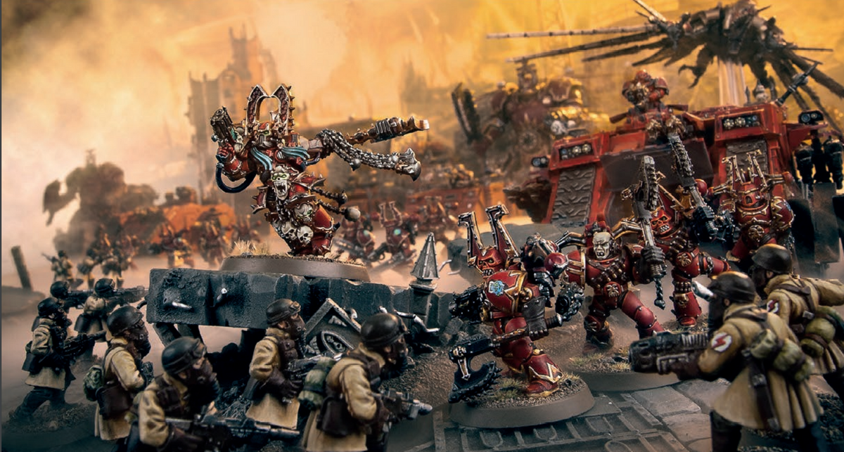 Войска миров. Warhammer 40000 Имперская гвардия хаоса. Вархаммер 40000 Имперская гвардия хаоса. Warhammer 40000 война за Армагеддон. Битва за Армагеддон вархаммер.