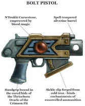 Ahriman's ensorcelled Inferno Bolt Pistol
