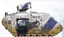 A Land Raider Helios of the Novamarines Chapter