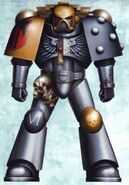 Executioners Veteran Sergeant Hadraker, of the 6th Squad, 3rd Battle Company in Artificer Armour.