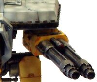 A Lucius Pattern Turbo-Laser Destructor mounted upon a Warhound-class Scout Titan