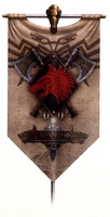 A Space Wolves Great Company Banner utilised during the Great Crusade and Horus Heresy eras