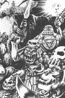 Deathskulls Feral Orks celebrating victory over their foes
