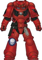 Космодесантник-примарис ордена Кровавых Ангелов (фан-арт)