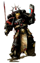 Brother Helorius of the Flesh Tearers' Death Company during the campaign on Lysios