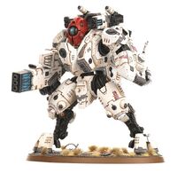 An XV95 Ghostkeel Battlesuit