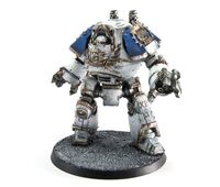 A Contemptor Pattern Dreadnought of the World Eaters Legion before the Horus Heresy; armed with two Dreadnought Close Combat Weapons