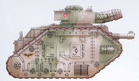 A Leman Russ Demolisher of the 8th Valhallan Armoured Regiment