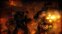 После измены Воителя, их генетического отца, Сыны Хоруса становились всё более жестокими и горделивыми. Избавившись от последних оков, наложенных на них далёким Императором, и поблекших воспоминаний о воинских традициях Терры, они бились с бессердечной, просчитанной яростью, порождённой как тьмой в их сердцах, так и загадочными силами, с которыми связался Хорус