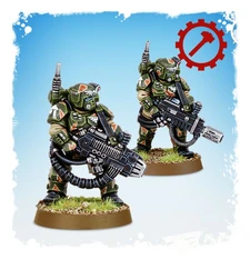 A pair of Kasrkin armed with a Plasma Gun and Meltagun.