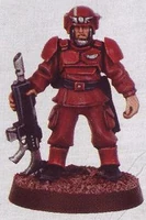 Cadian Shock Trooper of the 85th Cadian Regiment in uniform worn during the Gorsinian Campaign of the 39th Millennium