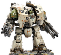 A Pre-Heresy Death Guard Legion Leviathan Pattern Siege Dreadnought armed with a pair of Leviathan Storm Cannons