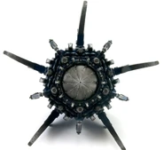 An Anvillus Pattern Dreadclaw of the Night Lords Traitor Legion as seen from directly below.