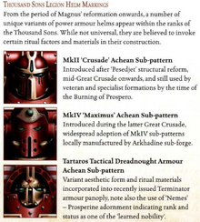 Thousand Sons Legion Helm Marking