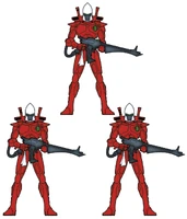 The Guardians of the Craftworlds utilise a system of coloured bands marked upon their power pack vanes to identify distinct groups of warriors.