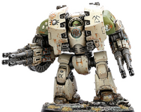 A Pre-Heresy Death Guard Legion Leviathan Siege Dreadnought armed with a pair of Leviathan Storm Cannon