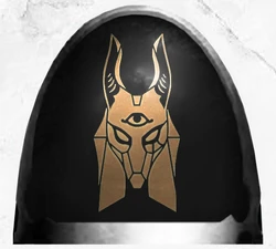 Thousand Sons armorial with Order of the Jackal Occult icon.