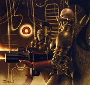 SoS Flamers combat.jpg (654 KB) Sisters of Silence with Flamers fighting in the covert war against the forces of Chaos within the Imperial Webway.