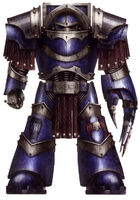 Pre-heresy Night Lords Veteran Marine wearing Cataphractii Pattern Terminator Armour