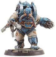 Close-up of an Ogryn Charonite warrior