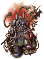 A Chaos Space Marine Warpsmith of an Alpha Legion warband