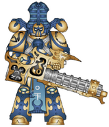 A Rubricae of the Blades of Magnus bearing a Soulreaper Cannon; a Mark of Tzeentch adorns the weapon's main housing.