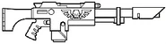 A Mark 4 Lascarbine often used by the Catachan Jungle Fighters