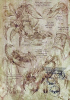 Classified sketches of the Brass Scorpion obtained by the Inquisition.