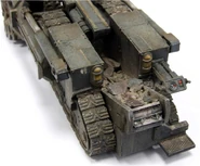 A closer look at the Hades Breaching Drill's conveyor belt and operator's controls