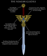 The Neméan Gladius, the sacred Relic Blade wielded by Chapter Master Cleonae