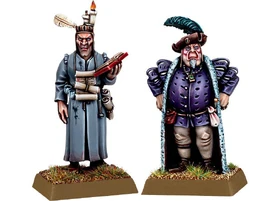 Настольная миниатюра писца и торговца.