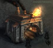 Dwarf Train Station Concept Art 1