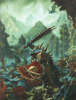 Warhammer Lizardmen warfare