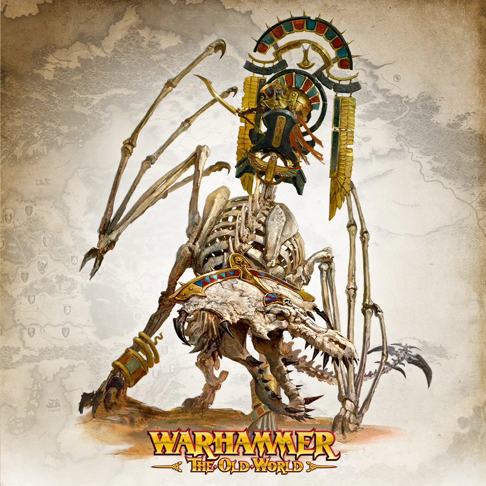 Warhammer The Old World – Tomb King of Khemri High Priest on Necrolith Bone  Dragon «